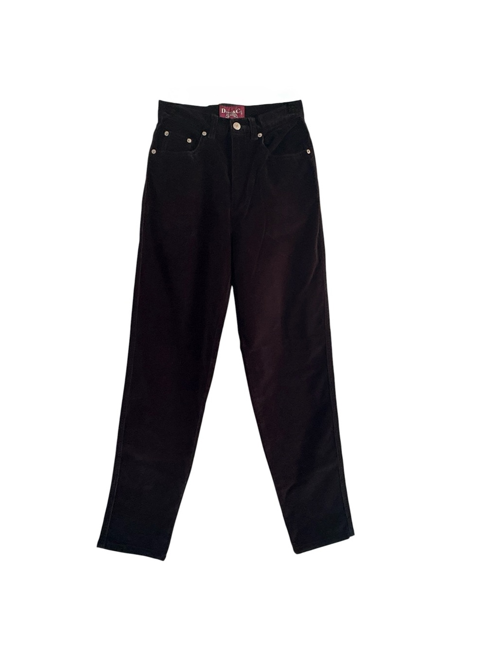 Denim&Co Vintage Old Money Quiet Luxury Velvet Stretch High Rise